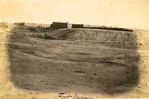 Fort Craig earthworks photographed around 1866