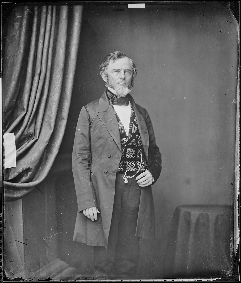 Portrait of Gideon J. Pillow in civilian clothing