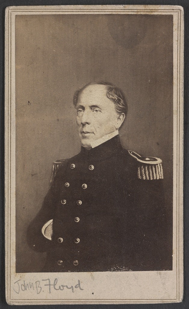 John B. Floyd, portrait made between 1861 and 1863.