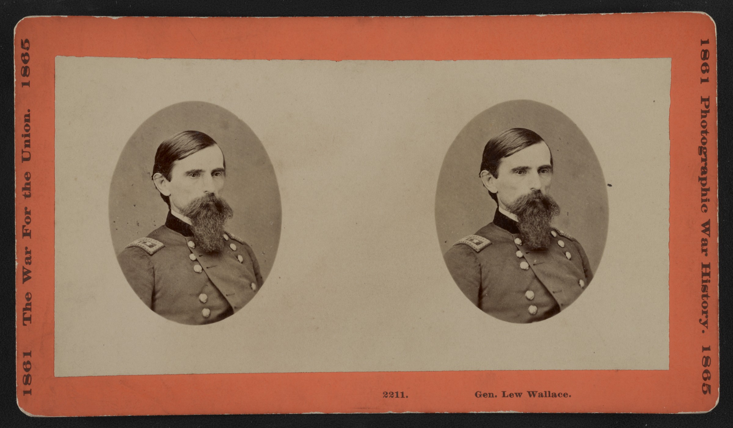 Wartime stereograph of Lew Wallace.