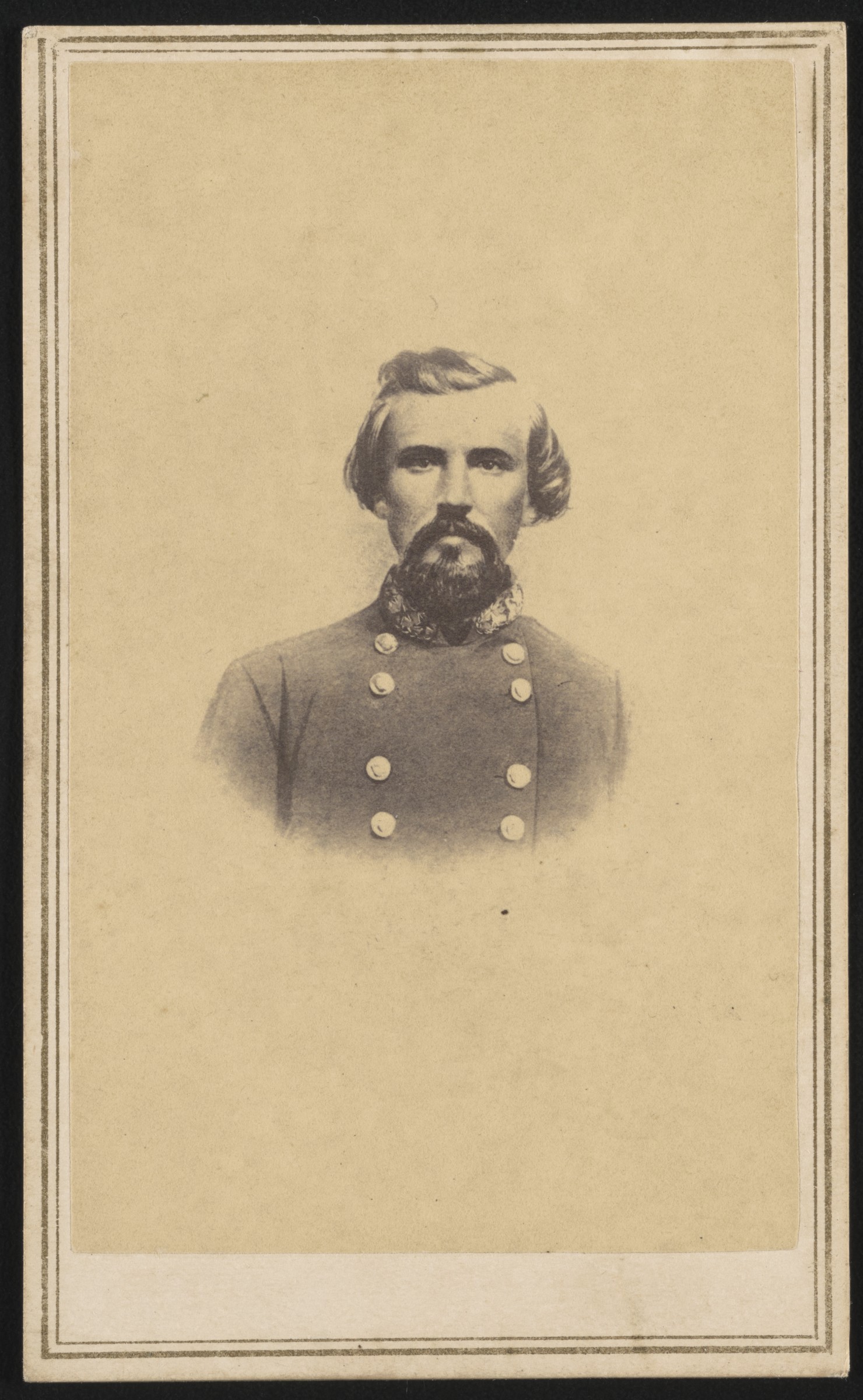 Nathan Bedford Forrest in uniform, photographed during the Civil War.