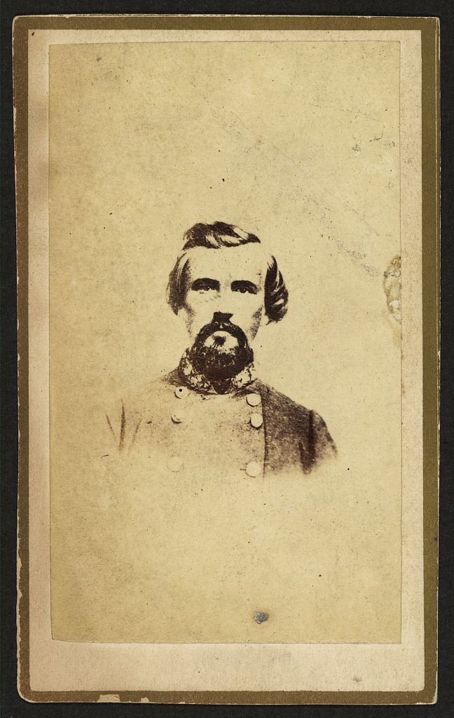 Wartime portrait of Nathan Bedford Forrest in Confederate uniform