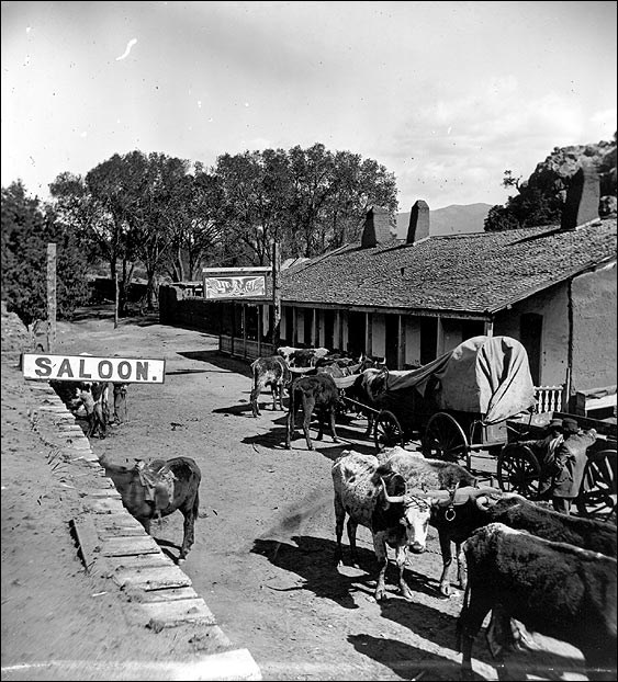 Pigeon’s Ranch beside the Santa Fe Trail in an 1880 photograph
