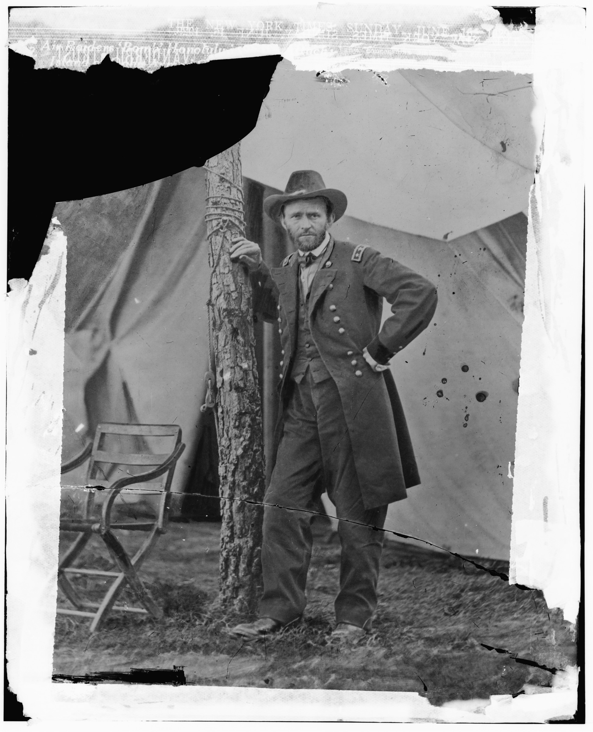 Grant at his headquarters at Cold Harbor, Virginia, June 1864.